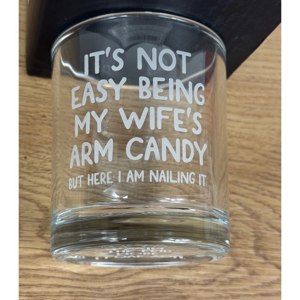 Axiara Whiskey Glass Mens 11oz Clear Arm Candy Nailing It Funny Husband Gift